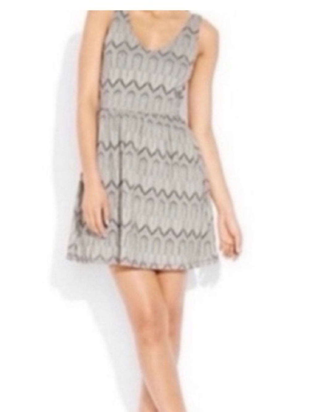 Lucky Brand Geometric Fit And‎ Flare Mini Dress
